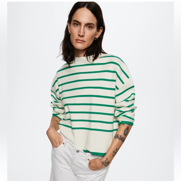 Mango Oversized Striped Sweater - Picture 2 of 11